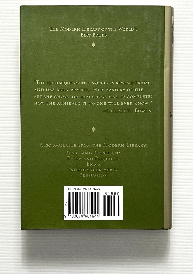 Mansfield Park by Jane Austen Modern Library Novel HC DJ 1995 - Image 2 of 4