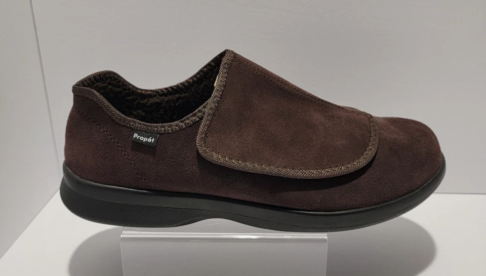 Propet Slippers Mens 10.5 Coleman Flats Comfort MXA003M Brown Leather Slip On - Image 3 of 4