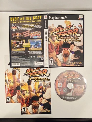 Street Fighter Anniversary Collection (Sony PlayStation 2) PS2 CIB Complete WORK