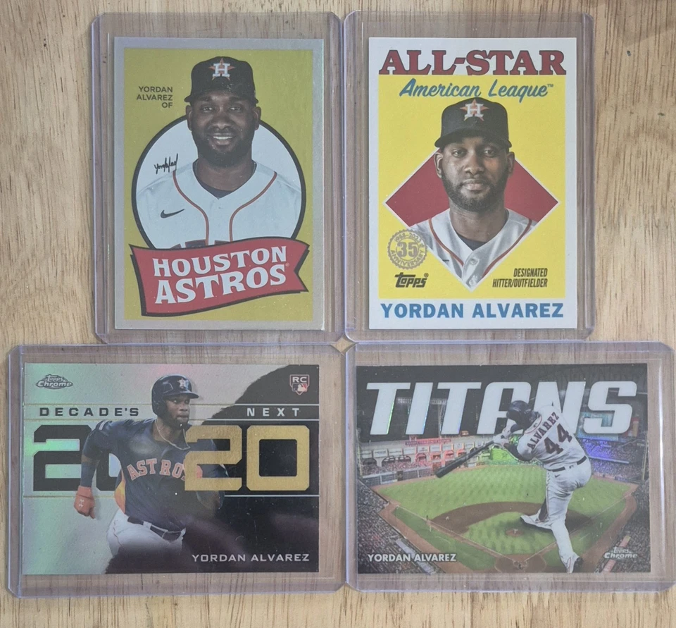 2022 Topps X Lauren Taylor Yordan Alverez Purple Rainbow Foil 20/25 + 43 Bonus - Image 3 of 4