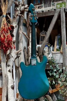 Teisco WG-4L 1965 Vintage Blue Electric Guitar 4 Pickups Mahogany