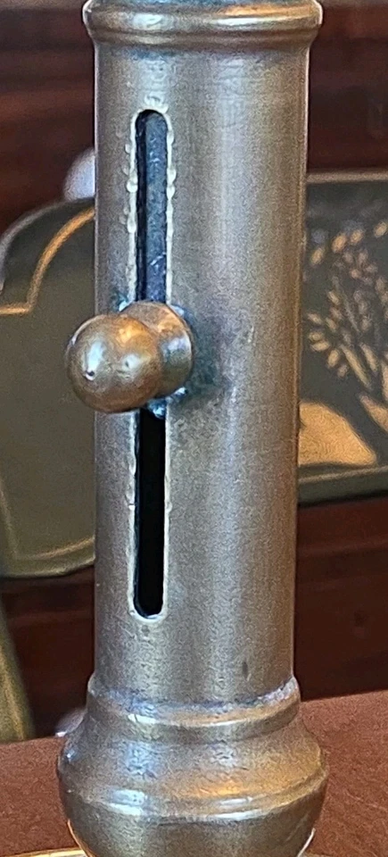 Antique Brass Candlestick Holder Push Up Chamberstick 19th Century - Image 3 of 4