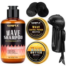 360 Wave Shampoo Wave Pomade Strong Hold 360 Training Hair Cream, Wave Butter fo