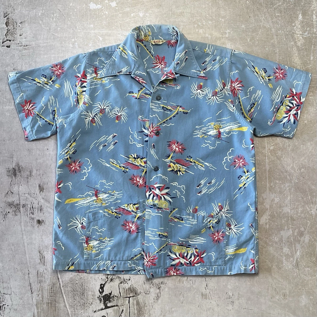Short Sleeve Original 1940s Vintage Casual Shirts for Men for sale