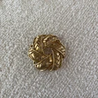 Trifari Vintage Pin Brooch Brushed Gold Tone Textured Signed Jewelry