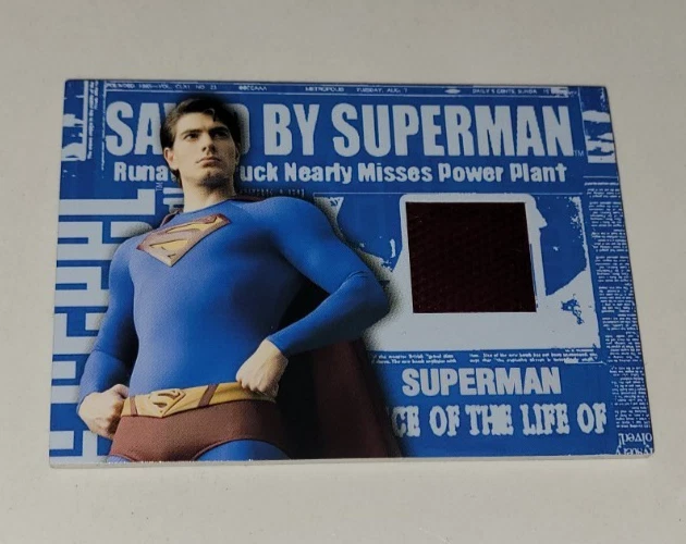 2006 SUPERMAN RETURNS Brandon Routh SUPERMANS CAPE COSTUME WORN CARD NM/MT Topps - Image 3 of 4