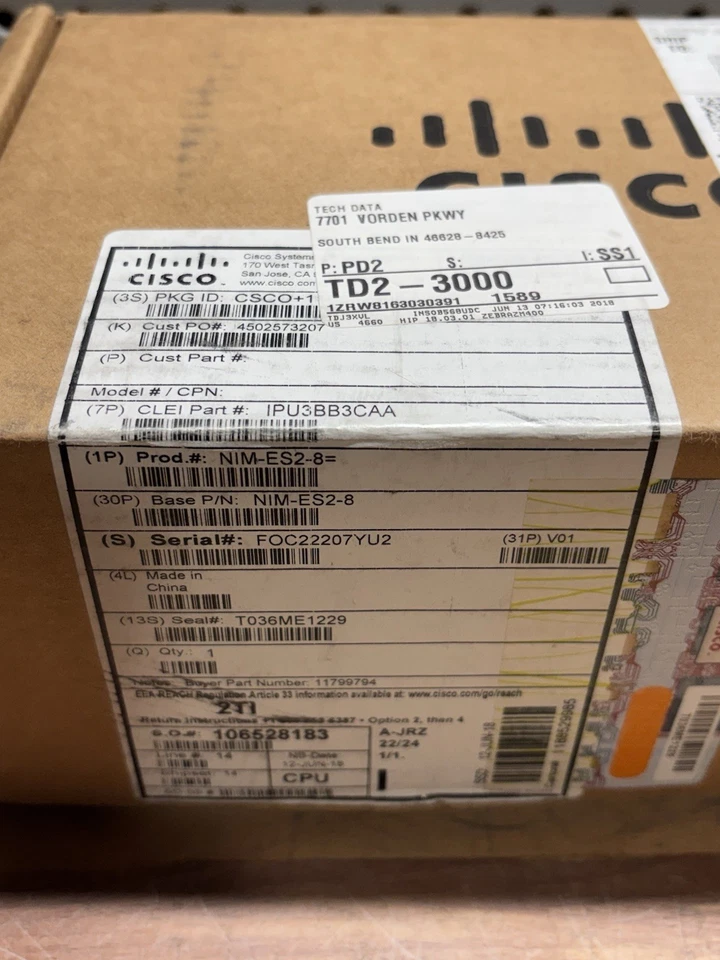NEU Cisco NIM-ES2-8-P 8-Port Gigabit Ethernet Switch Netzwerk Schnittstellenmodul - Bild 2 von 4