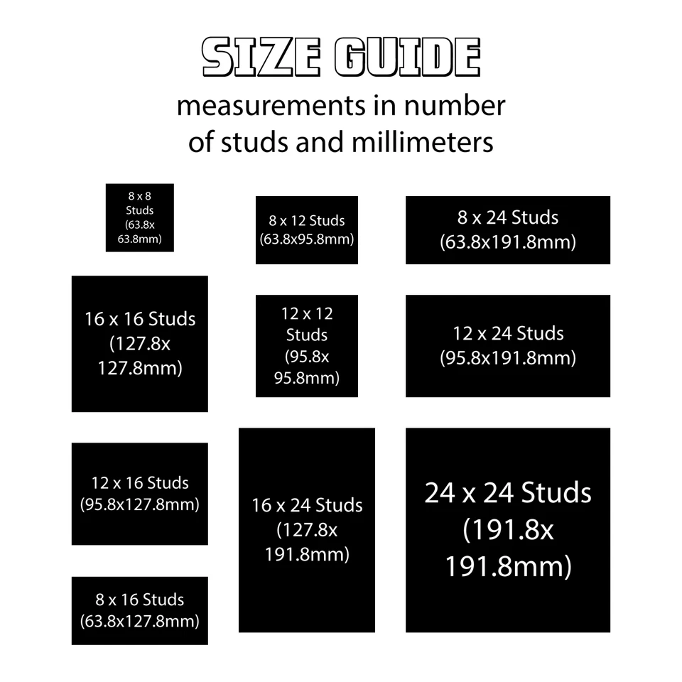 Brick Baseplate - 10 Sizes, 26 Colors (Various Shown) - Image 2 of 4