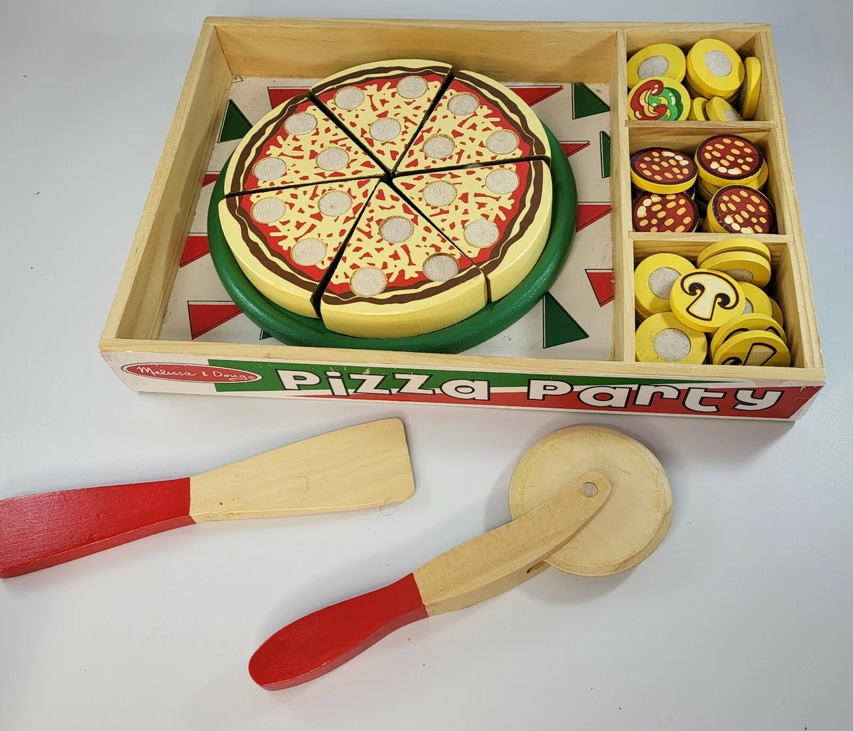 Melissa & Doug - Pizza Party - Wooden Play Food – Curio