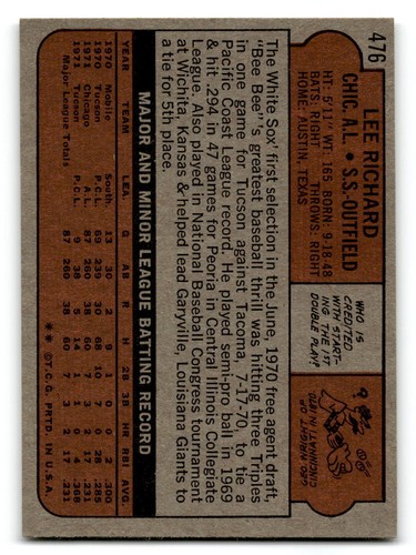 1972 Topps Baseball #251-500 EX/MT to NM You Choose Complete Your Set - Picture 449 of 497