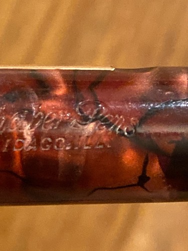 Vintage Grieshaber Burgundy Fountain Pen with 14K Eversharp Nib Unrestored 5 1/4 - Picture 19 of 19