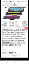 2×VICTONER Compatible TN227 Toner Cartridge: Replacement for Brother TN227 TN223
