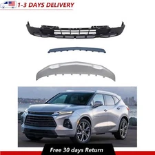 Front Bumper Cover+Trim+Valance Panel Kit Fits 2019-2022 Chevrolet Blazer
