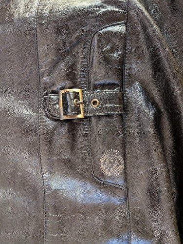Versace Vintage men's black lambskin jacket Leather size XXL - Picture 7 of 15