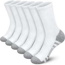 3 Pairs Men's Work Basketball Socks Mid Length Sports Athletic Socks Boot Socks