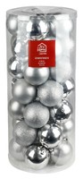 Weihnachtsbaumkugeln Silber 35-Tlg Christbaumschmuck Baumschmuck Christbaumkugel