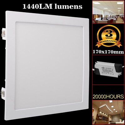24W LED Deckenleuchte Runde Paneel Downleuchten Bad Küche Wohnzimmer Lampe