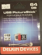 Delkin 64GB USB PictureStick for Mobile Phones