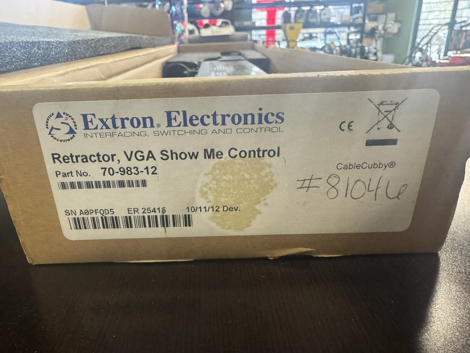 Extron Cable Retractor System Series VGA Show Me Control CableCubby # 70-893-12 - Image 2 of 3