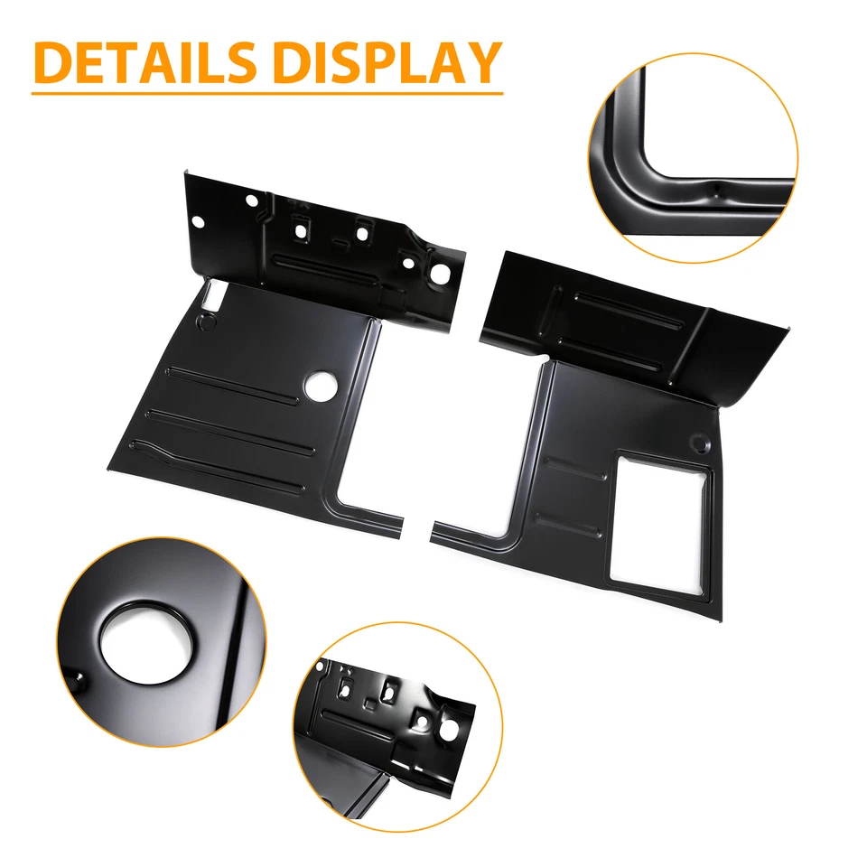 Черные напольные поддоны для левой и правой стороны для грузовика Chevrolet GMC 1947-1954 1948 годов выпуска - Изображение 3 из 4