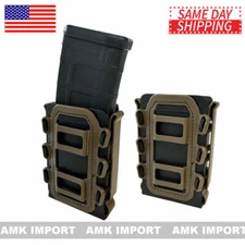 Tactical Molle Rifle 5.56 7.62 308 Magazine Pouch Mag Carrier Holder Black & Tan