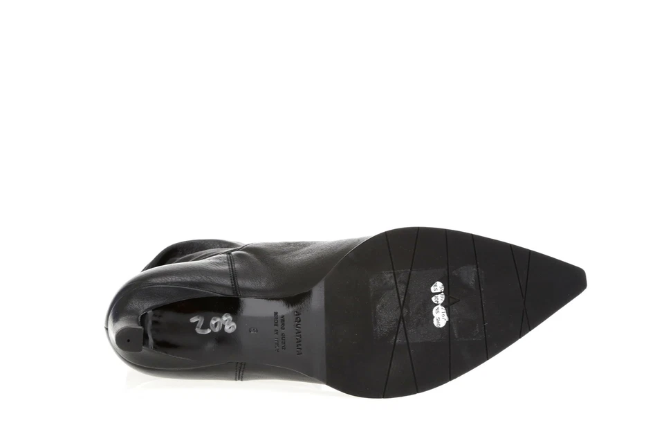 Botín de cuero aquatalia 250232 para mujer punta negra talla 8 mediano Foto 2 de 4