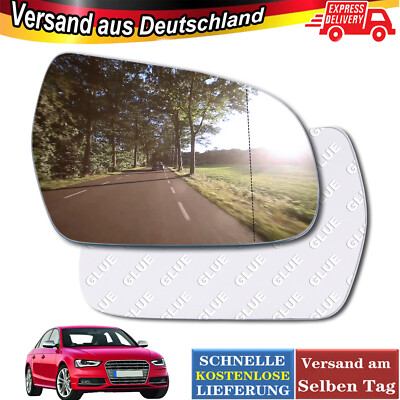 Rechts Beifahrerseite Spiegelglas Ersatzglas Konvex  Für AUDI A3 8P A4 8K A5  DE