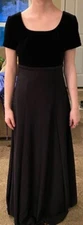 Southeastern Performance Apparel Black Dress size medium to large Velvet bodice 