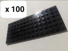 100x BLACK BUILDING PLATE SUITS LEGO 6 X 14 STUDS/MAT BASE BOARD/BASEPLATE