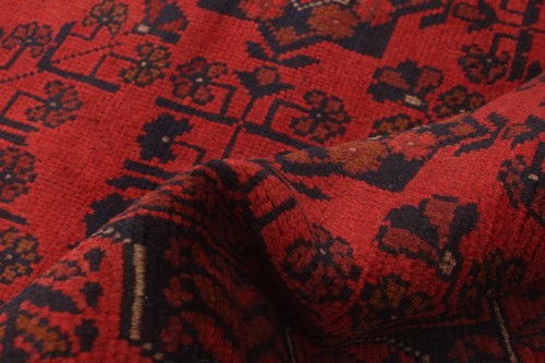 Traditional Hand-Knotted Geometric Carpet 3'2" x 4'11" Wool Area Rug - Picture 7 of 9