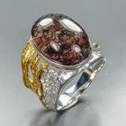 Handmade 18 ct Natural Ghost Quartz Ring 925 Sterling Silver Size 7.75 /R474843