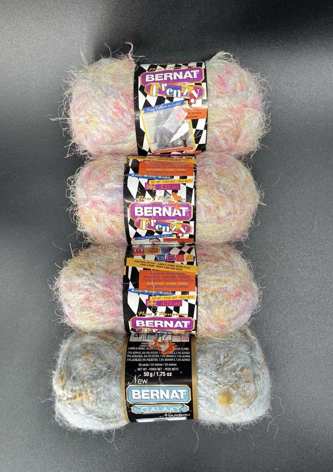 3 Panikrosa und 1 Stern Farbe Knäuel von Bernard Yarn