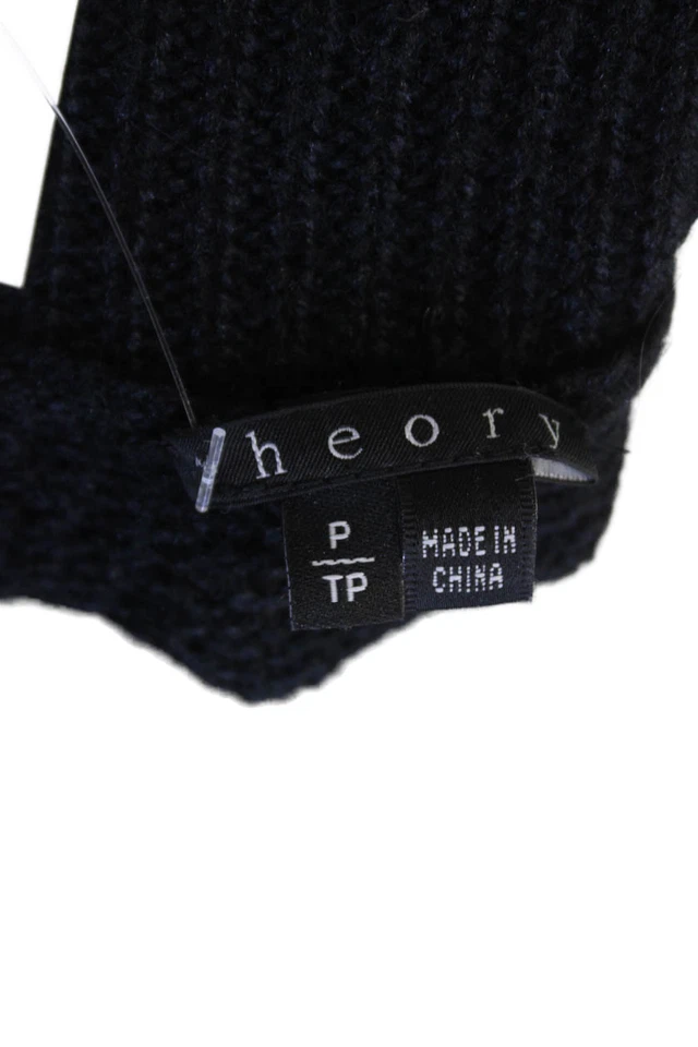 Suéter Theory Mujer Texturizado Tejido Manga Larga Cuello Alto Negro Talla S Foto 4 de 4