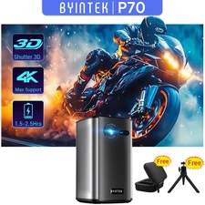 BYINTEK P70 Projector 4K 1080P DLP Mini Portable Projector Home Theater Smart Wi