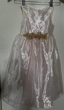 Perfectly Dressed Girls Pink Dress with Flowers Size 5. Worn once.
