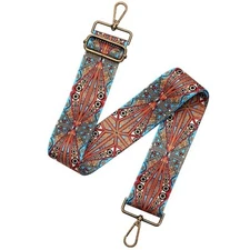 Flower Purse Strap Replacement Embroidery Crossbody Shoulder Strap Brown Boho