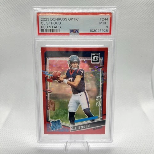 2023 Panini Donruss Optic Rated Rookie C.J. Stroud #244 Red Stars PSA 9 Texans