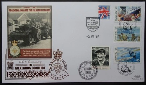 2007 Falklands Conflict Benham Gold SpG054 FDC Special H/S