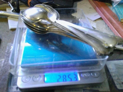 285.3 gm Sterling- 11 Towle 6" Teaspoons- Chippendale  Patented 1937