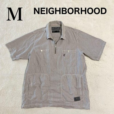 Neighborhood Half Zip Short Sleeve Pullover Shirt M