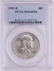 1952-D Franklin Silver Half Dollar Full Bell Line PCGS MS64FBL (B3348)