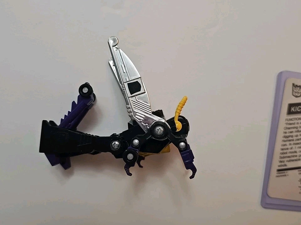 Vtg 1985 Transformers G1 Insecticon KICKBACK & Action Card #113 RARE - Image 4 of 4