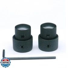 harpfeas 2PCS Guitar Dual Concentric Stacked Control Knobs Sets Metal with Wr