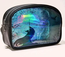 New Bath & Body Works Disney Maleficent Iridescent Cosmetic Makeup Bag Dragon