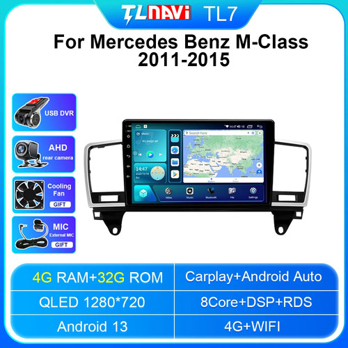 Apple CarPlay Android Car Stereo Radio GPS WiFi For Mercedes Benz M-Class 11-15 - Picture 43 of 48