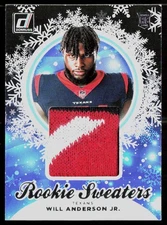 2023 Donruss #HS-WAJ Will Anderson Jr. Rookie Holiday Sweater Relics