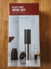 Rechargeable Electric Wine Bottle Openers Set, Vacuum Stopper,Foil Cutter Pourer