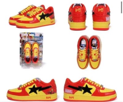 Size 8 - A Bathing Ape Bapesta x Marvel Iron Man 2022