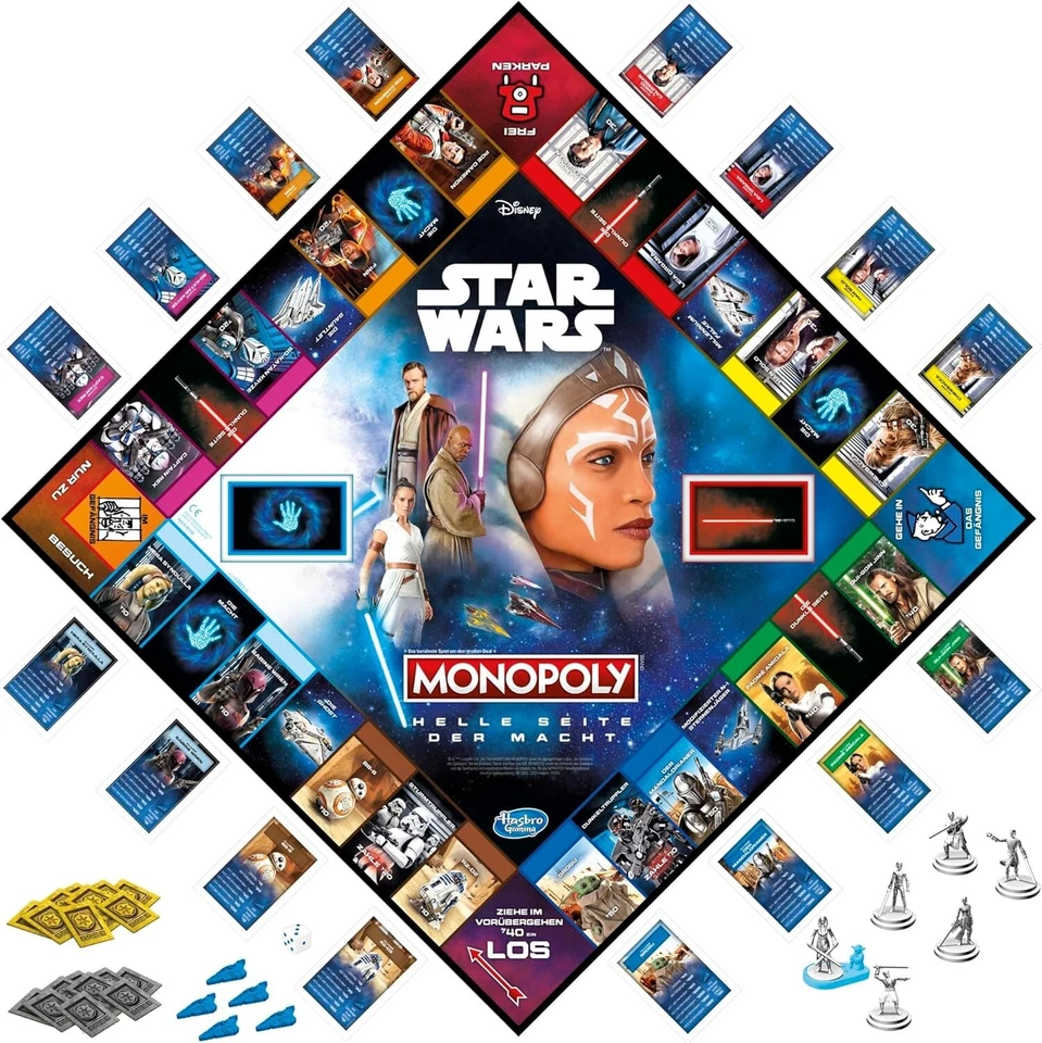Monopoly: Star Wars Light Side Edition Disney Ahsoka Family Board Game Brand New - Image 4 of 4