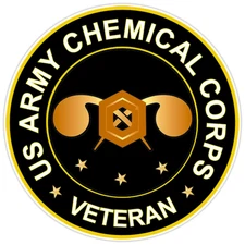 US Army Chemical Corps Veteran Bumper Sticker Military Vinyl Soldier Decal 5"